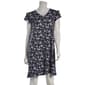 Womens Rene Rofe® Short Sleeve Ruffle Trim Floral Nightshirt - image 1