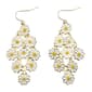 Ashley Gold-Tone White & Yellow Daisy Flower Dangle Earrings - image 1
