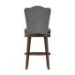 HH2 Home Edenwood Grey Bar Height Swivel Stool with Tufted Back - image 5