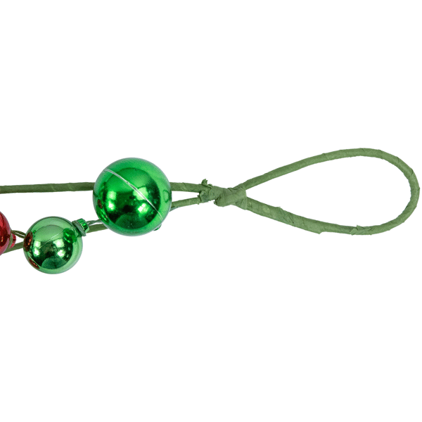 Northlight 4ft. Green & Red Ball Ornament Christmas Garland