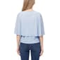 Womens NY Collection Elbow Sleeve Mesh Overlay Solid Blouse - image 2
