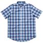 Mens Chaps Easy Care Plaid Button Down Shirt - Blue Shadow - image 1