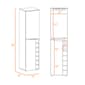 FM FURNITURE Maya Black Wengue Tall Bar Cabinet - image 7
