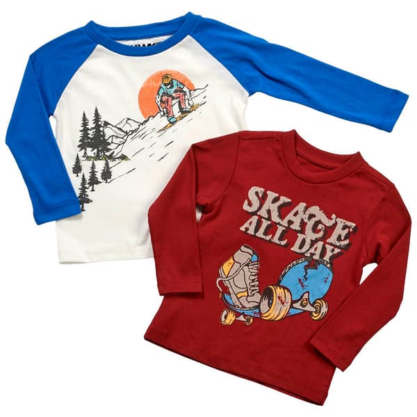 Toddler Boy Tony Hawk 2pk. Skate Life Long Sleeve Graphic Tees - image 