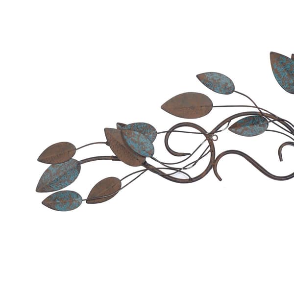 9th & Pike&#174; Blue Iron Leaves Wall Decor