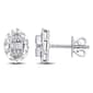 Sophia B 1/10ctw. Round & Baguette Diamond Earrings - image 1