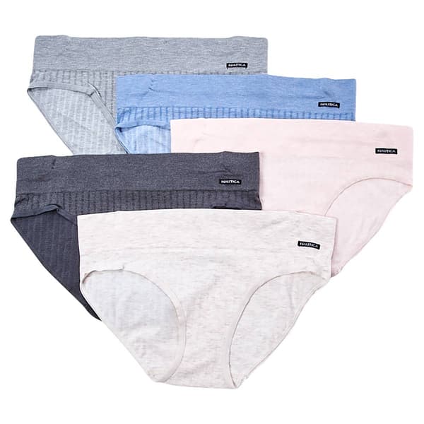 Womens Nautica 5pk. Seamless Rib Hipster Panties NT7405-5PKP - image 