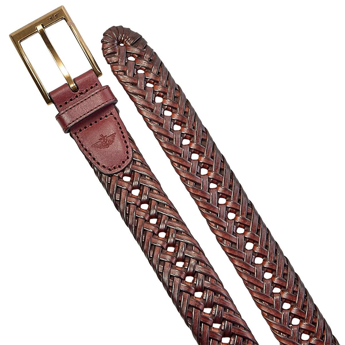 Mens Dockers® Full Grain Basket Weave Belt - Brown