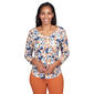 Petite Emaline Barcelona Long Sleeve V-Neck Wildflower Tee - image 1