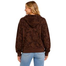 Juniors No Comment Oversized Camo Fleece Hoodie