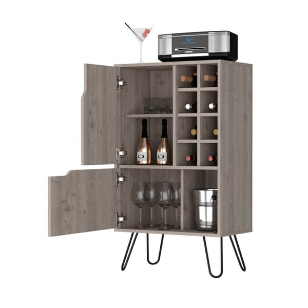 FM FURNITURE Sheffield White L Bar Cabinet