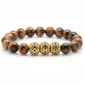 Mens Tiger Eye & 18kt. Gold Plated Beaded Bracelet - image 1