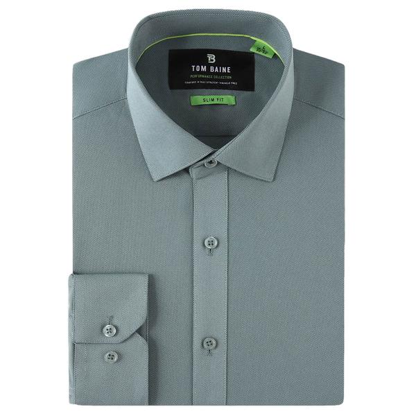 Mens Tom Baine Slim Fit Performance Dress Shirt - Light Grey