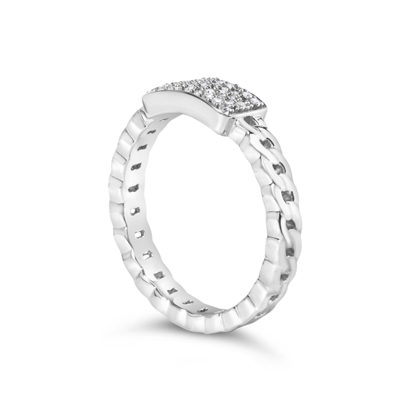 Haus of Brilliance 1/5ctw. Diamond ID & Cuban Link Band Ring