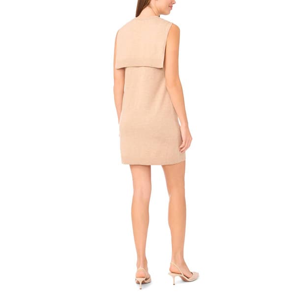 Womens MSK Tie Neck Solid Sweater Dress