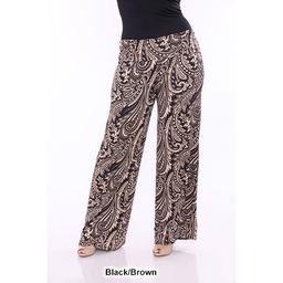 Plus Size White Mark Print Style Palazzo Pants