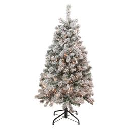Northlight Seasonal 4.5'' Pre-Lit Flocked Madison Pine Artificial