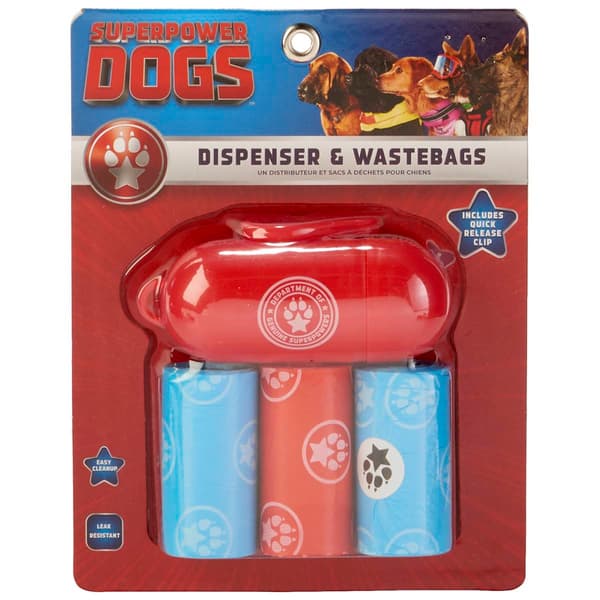 Super Power Dog Waste Bags and Dispenser - image 