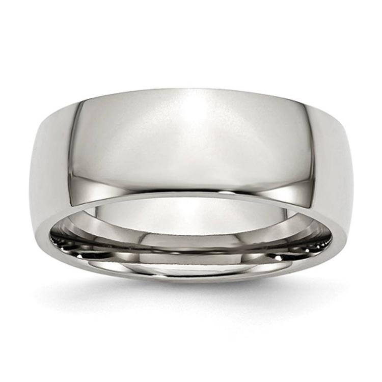 Mens Gentlemen's Classics(tm) Stainless Steel 8mm Wedding Band