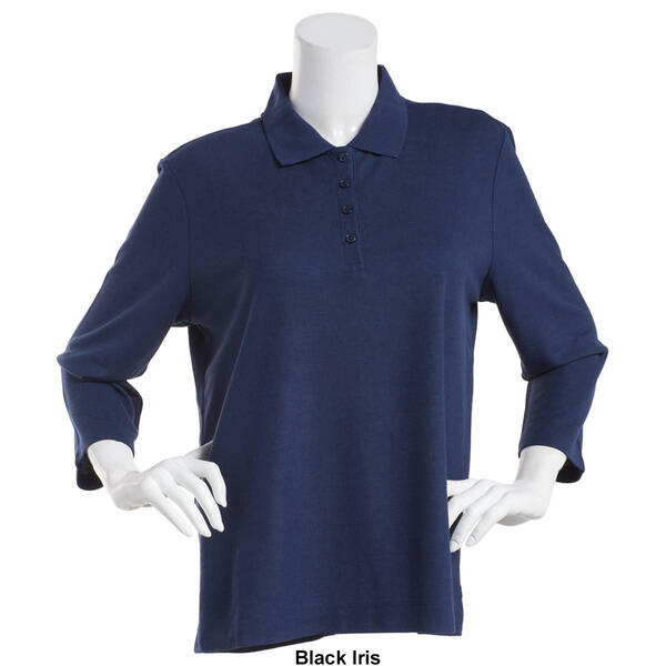 Plus Size Hasting & Smith 3/4 Sleeve Polo Top