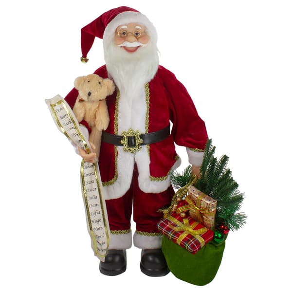 Northlight 2ft. Standing Santa Christmas Figure with Presents - image 