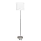Simple Designs Brushed Nickel Drum Shade Floor Lamp - image 1