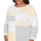 Plus Size Alfred Dunner Al Fresco Color Block 3/4 Sleeve Sweater - image 5