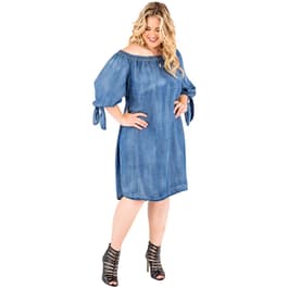 Plus Size Standards & Practices Off-The-Shoulder Peasant Dress