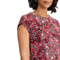 Petite Jones New York Cap Sleeve Keyhole Neck Paisley Blouse - image 4