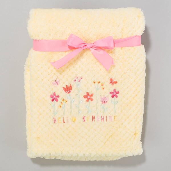 Baby Girl Zak & Zoey Hello Sunshine Flowers Blanket - image 