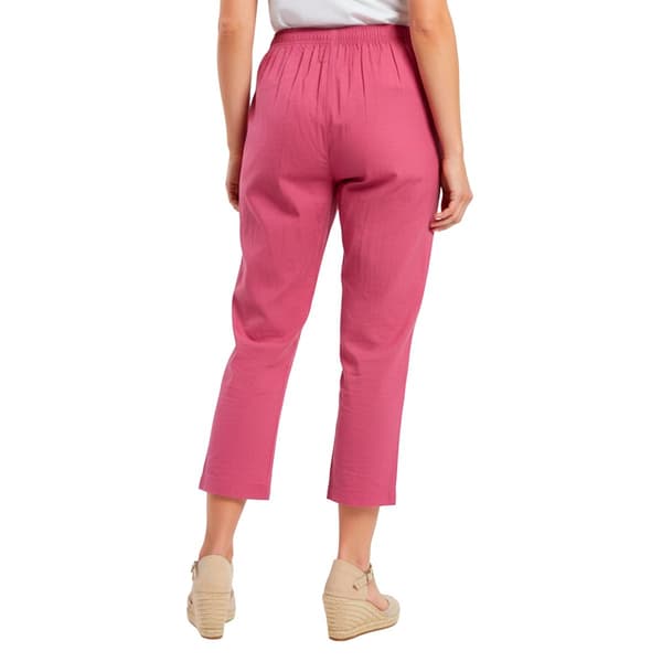 Petite Hasting & Smith Solid Crinkle Tie Front Capris