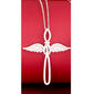Splendere Cubic Zirconia Angel Wing & Cross Necklace - image 1