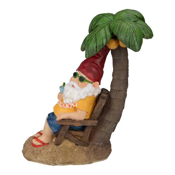 Northlight Seasonal Tropical Gnome w/ Palm Tree Garden Statue - image 