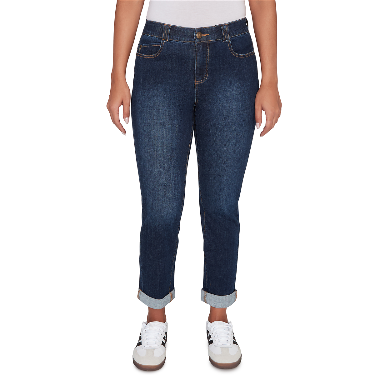 Petite Ruby Rd. Key Items Premium Stretch Denim Girlfriend Jeans