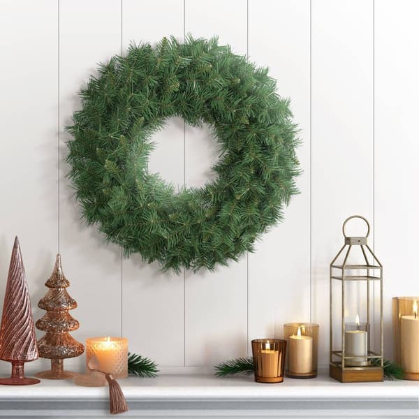 Puleo International 24in. Round Valley Pine Wreath
