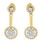 Haus of Brilliance 14kt. Gold Plated Diamond Dangle Earrings - image 3