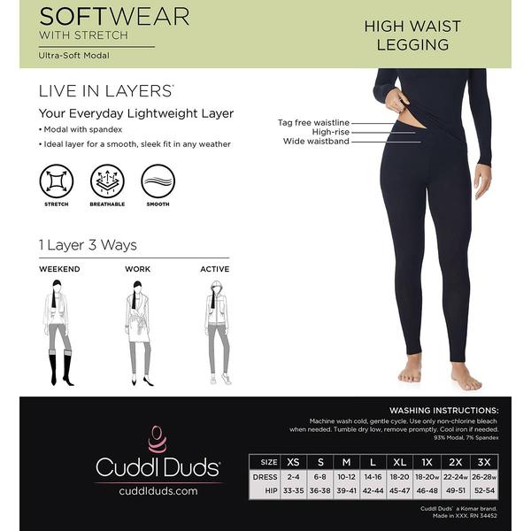 Womens Cuddl Duds® Softwear Stretch Leggings