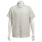 Young Mens VSTR Vertical Stripe Textured Shirt - White/Black - image 1