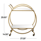 9th & Pike® Contemporary Gold Metal Bar Cart - image 3