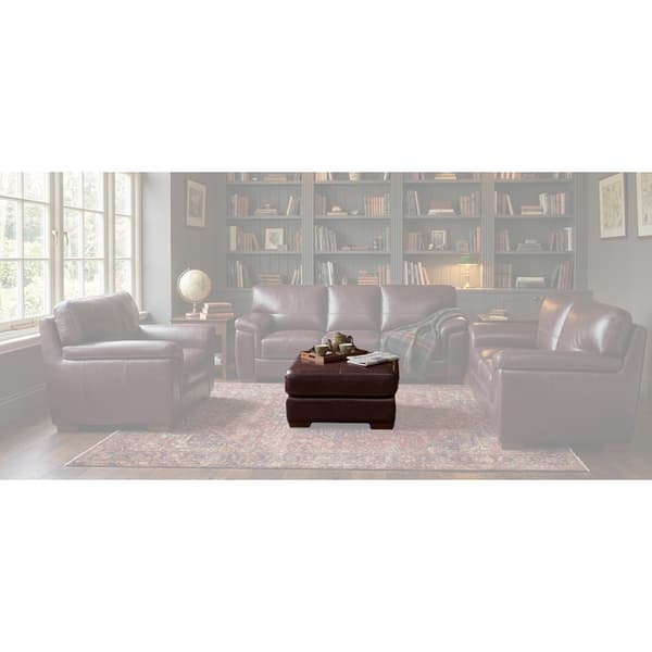 Homestead Leather Ottoman - image 