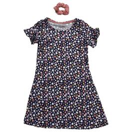 Girls &#40;4-6x&#41; Love Republic Short Sleeve Navy Floral Dress