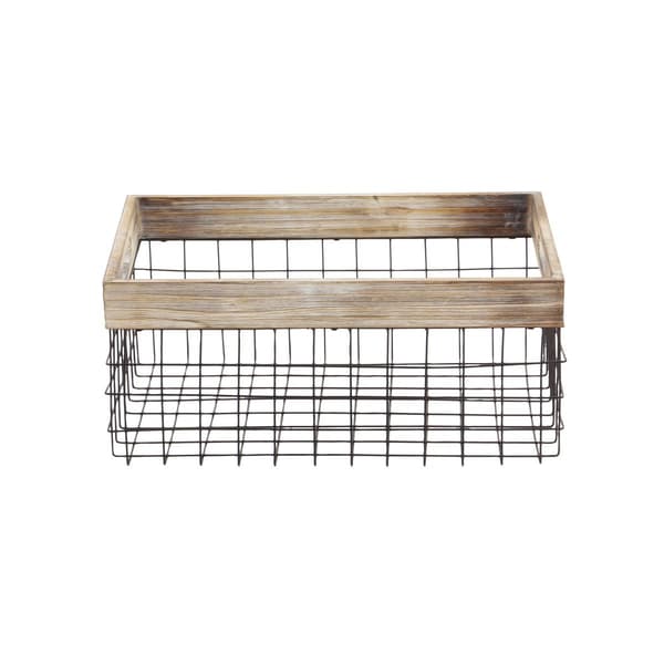 9th &amp; Pike® Farmhouse Style Storage Baskets - Set of 2