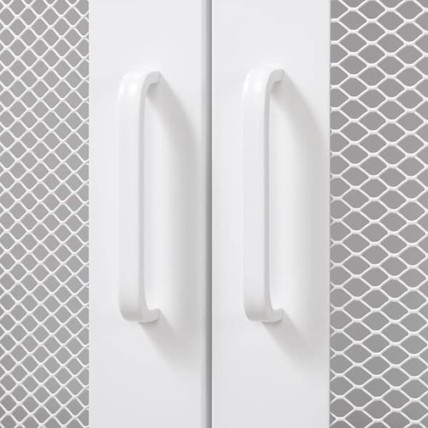 South Shore Crea Metal Mesh 2-Door Accent Cabinet
