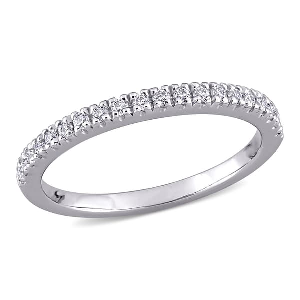 Gemstone Classics(tm) 10kt. White Gold 1/5ctw. Moissanite Band - image 