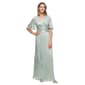 Womens SLNY Flutter Sleeve Foil Print Gown - image 1