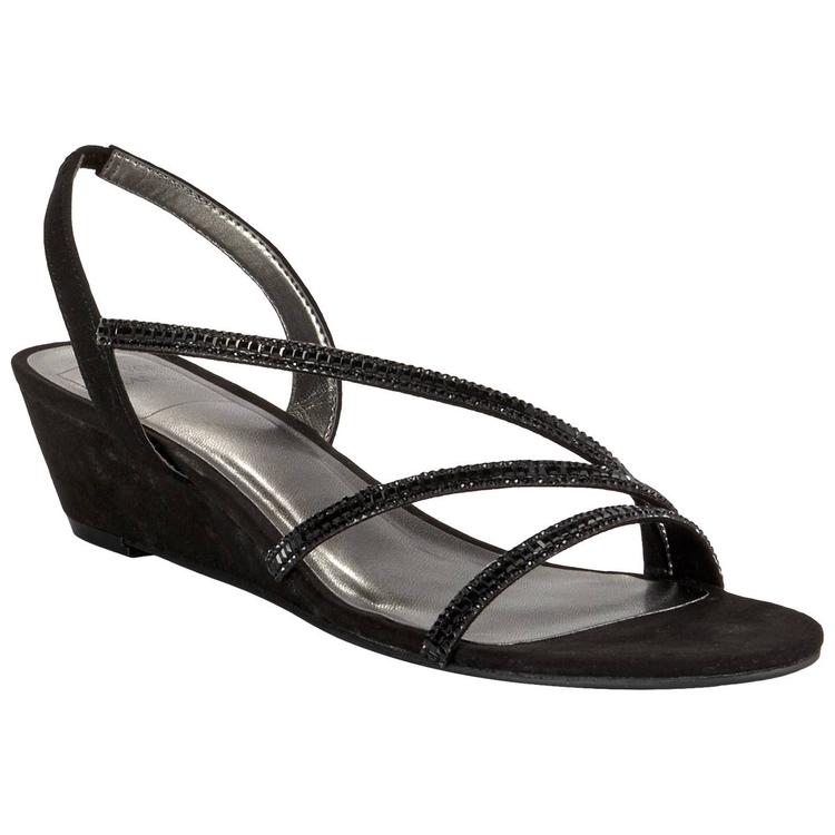 Womens New York Transit Temptress Microsuede Wedge Dress Sandals