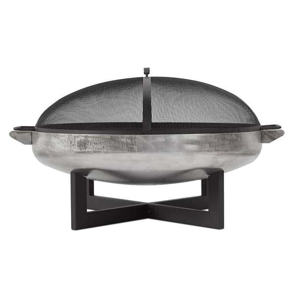 Real Flame La Porte 31" Round Steel Wood Burning Fire Pit