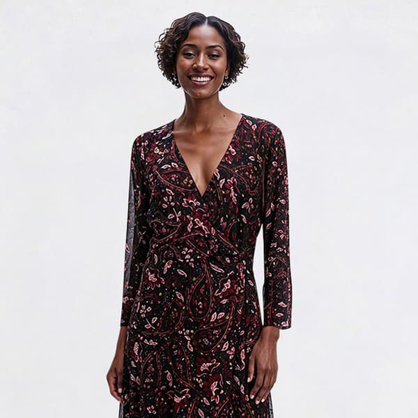 Womens Harper 241 3/4 Sleeve Print ITY Hanky Hem Dress