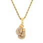 Mens Steeltime Knockout 18kt. Gold Plates Boxing Glove Necklace - image 1
