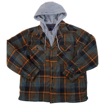 Young Mens Architect® Jean Co. Nordic Fleece Shirt Jacket - Olive/Rust ...